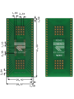 Roth Elektronik - RE938-09 - Prototyping board FR4 Epoxide + chem. Au, RE938-09, Roth Elektronik