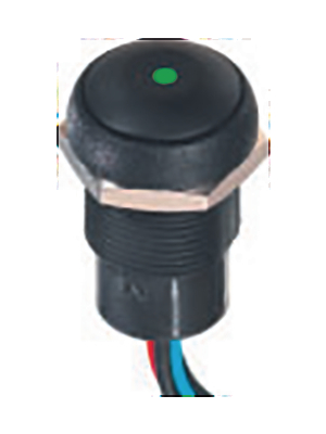 Apem - IRR1F422LOG - Push-button Switch Latching function black, IRR1F422LOG, Apem