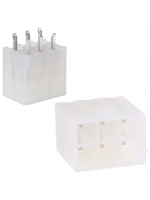 TE Connectivity - 1586037-6 - Straight header Pitch4.2 mm Poles 2 x 3 VAL-U-LOK, 1586037-6, TE Connectivity