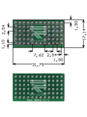 Roth Elektronik - RE941-S1 - Prototyping board FR4 epoxy fibre-glass + HAL, RE941-S1, Roth Elektronik