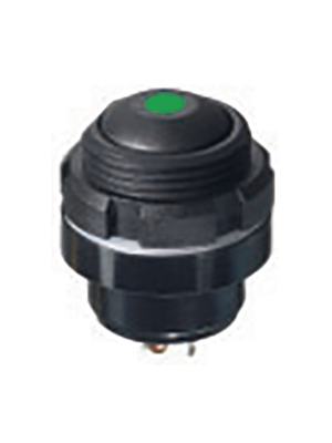 Apem - IZPR3S422LOG - Push-button Switch Momentary function black, IZPR3S422LOG, Apem
