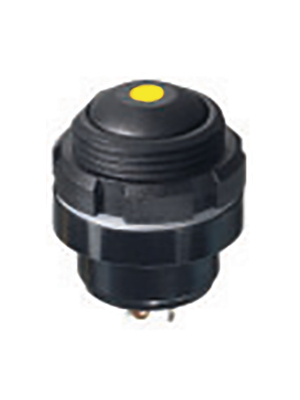 Apem - IZPR3S422LOY - Push-button Switch Momentary function black, IZPR3S422LOY, Apem