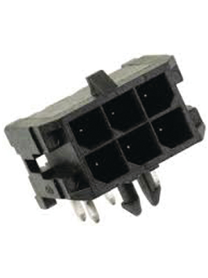 Molex - 43045-0600 - Male connector dual row 90 Pitch3 mm Poles 2 x 3 Micro-Fit, 43045-0600, Molex