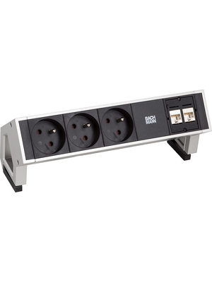 Bachmann - 902.564 - Power Strip, 3xFR/UTE, 2xCAT6, 2m DESK 2, 902.564, Bachmann