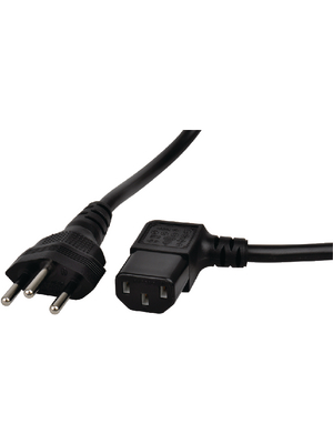 Maxxtro - SP-223-06-S - 3-pole mains cable CH Type 12 IEC-320-C13 1.80 m, SP-223-06-S, Maxxtro