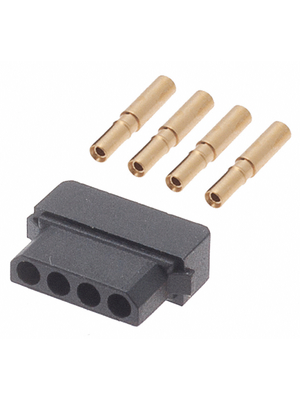 Harwin - M80-8980405 - Socket, single-row, straight Pitch2 mm Poles 1 x 4 Datamate, M80-8980405, Harwin