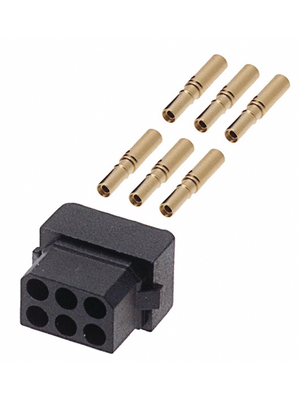 Harwin - M80-8880605 - Socket, dual-row, straight Pitch2 mm Poles 2 x 3 Datamate, M80-8880605, Harwin