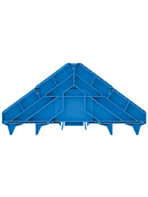 Weidmller - BZT PRV16 BL 35X15 - Marker holder Levels = 16, Connections = 32, 113.4 x 10.2 x 225 mm blue, 1267930000, BZT PRV16 BL 35X15, Weidmller
