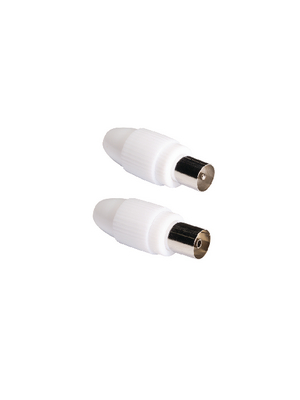 Koenig - KNS40999W - Aerial Adapter Coax Male / Coax Female, KNS40999W, K?nig