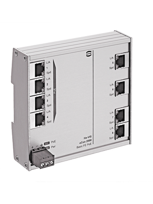 HARTING - ECON 2080B-A-P - Industrial Ethernet Switch 8x 10/100 RJ45 (4x PoE), ECON 2080B-A-P, HARTING
