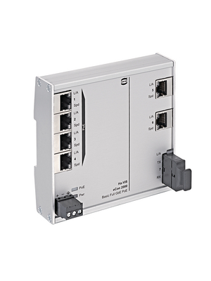 HARTING - ECON 2061GB-AD-P - Industrial Ethernet Switch 1x SC (multi-mode) / 6x 10/100/1000 RJ45 (4x PoE), ECON 2061GB-AD-P, HARTING