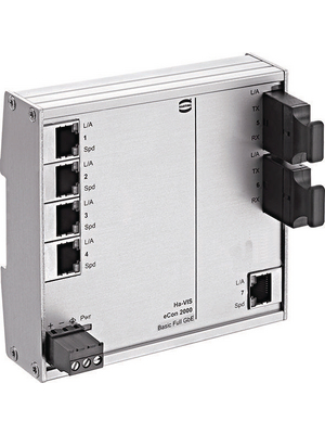 HARTING - ECON 2052GB-AD - Industrial Ethernet Switch 5x 10/100/1000 RJ45 / 2x SC (multi-mode), ECON 2052GB-AD, HARTING