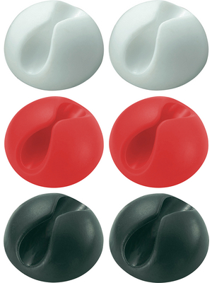 Maxxtro - MX-CC6 - Multi-purpose cable clips 3 colours, MX-CC6, Maxxtro