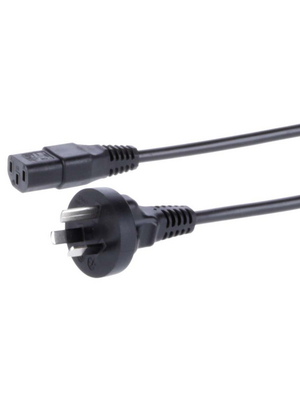 Feller AT - SAA/3-H05VVF3G1,00-C13/2,50M - Power Cord, 3-pole Australia Male (AS 3112) IEC-320-C13 2.50 m, SAA/3-H05VVF3G1,00-C13/2,50M, Feller AT