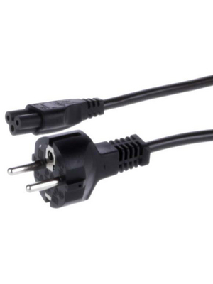 Feller AT - VIIG-H05VVF3G0,75-C5/2M - Power Cord, 3-pole Type F (CEE 7/4) IEC-320-C5 2.00 m, VIIG-H05VVF3G0,75-C5/2M, Feller AT