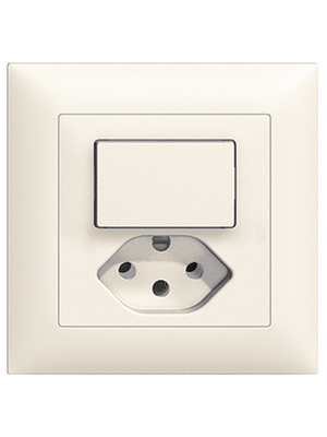 Feller - 87063.AR.FMI.61 - Combination switch and socket CH, 87063.AR.FMI.61, Feller