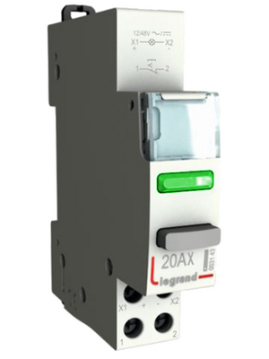 Legrand - 4 129 14 - Switch with indicator light with green signal light 1 NO, 4 129 14, Legrand