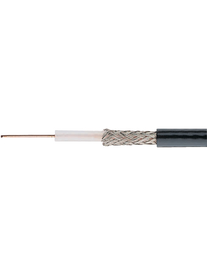  - RG-58C/U - Coaxial cable   1 x0.90 mm Bare copper stranded wire black, RG-58C/U