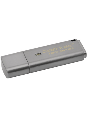 Kingston Shop - DTLPG3/8GB - USB Stick DataTraveler Locker+ G3 8 GB aluminium, DTLPG3/8GB, Kingston Shop