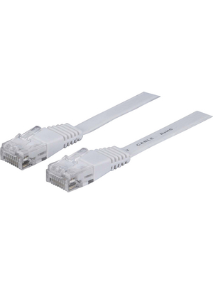 Maxxtro - PB-FL-UTP6-15-W - Patch cable, flat CAT6 U/UTP 15.0 m white, PB-FL-UTP6-15-W, Maxxtro
