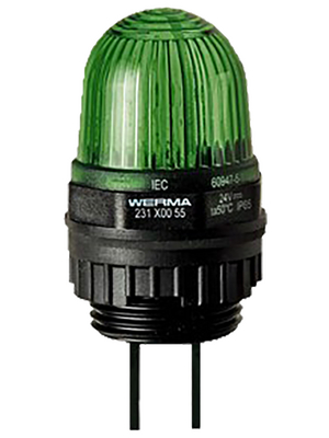 Werma - 231 200 55 - Installation LED light, 22.5 mm, green, 24 V, 231 200 55, Werma