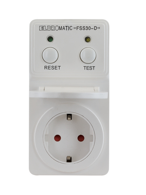 Elbro - ELBROMATIC FSS30D - RCD for mains socket 10 A 30 mA 1 + N F (CEE 7/4) 230 VAC, ELBROMATIC FSS30D, Elbro