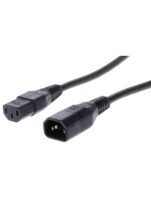 Feller AT - C14G-HARSJT3X17(1,0)AWG-C13/1M - Extension cord C14 C13 1.00 m, C14G-HARSJT3X17(1,0)AWG-C13/1M, Feller AT